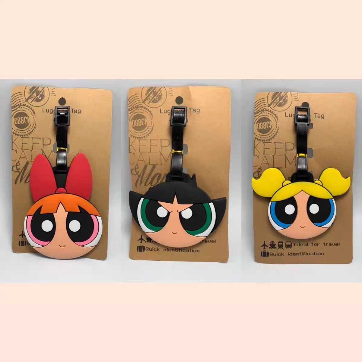 It Travel Accessories - จี้กระเป๋าอนิเมะ The Powerpuff Girls น่ารัก สไตล์การ์ตูน
