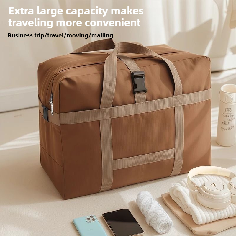 Travel Accessories Bag - กระเป๋าเดินทางขนาดใหญ่พิเศษแบบพับได้ ทำจากผ้า Oxford สำหรับขนย้าย ใส่สัมภาระขึ้นเครื่องบินได้ กันน้ำ