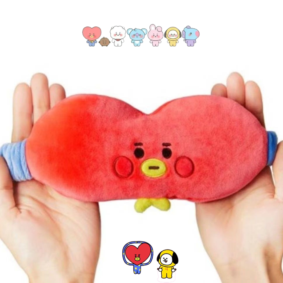Travel Accessories Unisex - หน้ากากปิดตาตุ๊กตา BT21 น่ารัก สไตล์การ์ตูน สำหรับเดินทาง พักผ่อนในออฟฟิศ