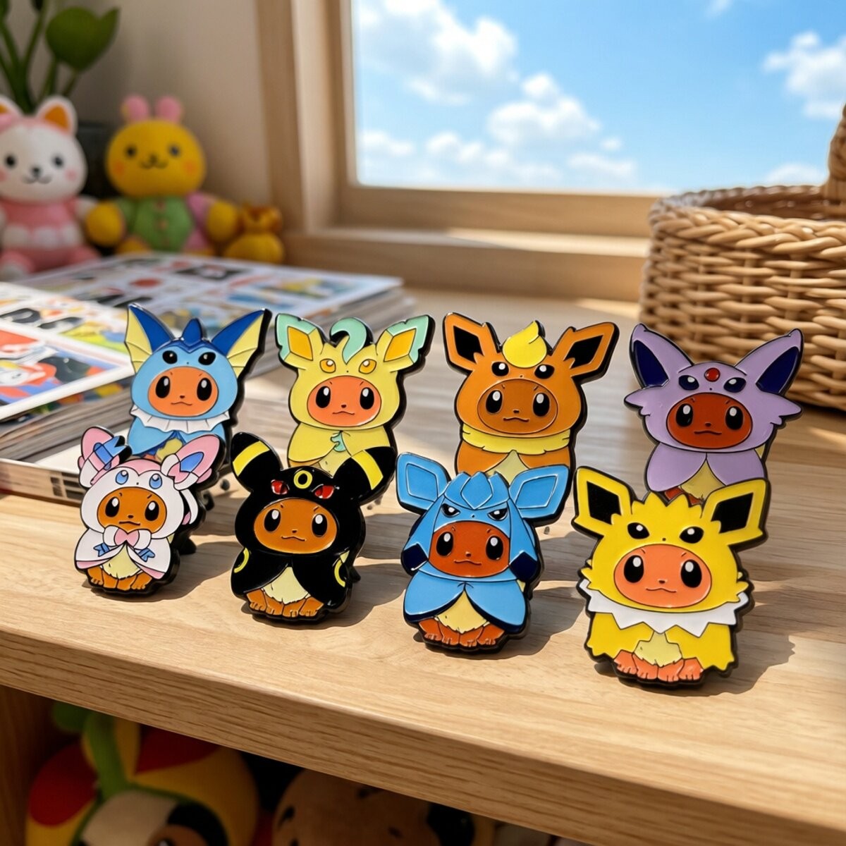 Travel Accessories Japan - กระเป๋าเดินทางลายโปเกมอนน่ารัก อีวุยคอสเพลย์ วาโปเรียน สำหรับเด็กผู้ชาย อุปกรณ์เสริม อีวุยคอสเพลย์