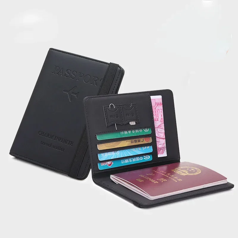 Travel Accessories Bag For Women - ผู้หญิงผู้ชายกระเป๋าเดินทางผู้ถือหนังสือเดินทาง PU หนังบัตรเครดิตผู้ถือกรณีตั๋วป้องกันกระเป๋าสตางค์กระเป๋า