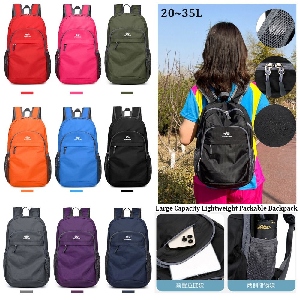 20 ~ 35 ลิตรกระเป๋าเป้สะพายหลั - Packable Daypack Foldable บทวิจารณ์และราคา