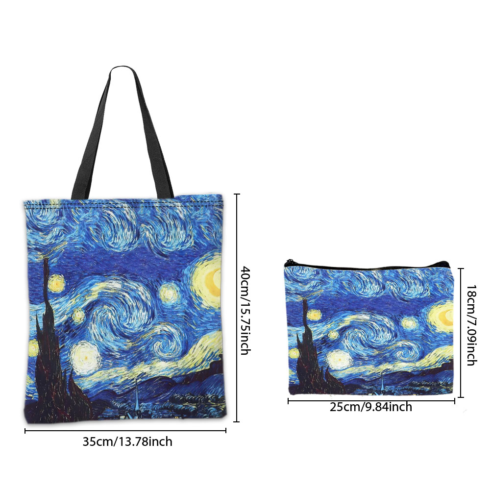 กระเป๋าโท้ทลายวานโก๊ะ กระเป๋าเ - Travel Accessories Bag บทวิจารณ์และราคา