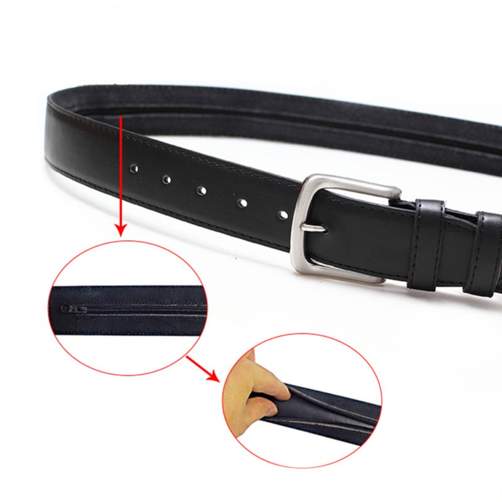 เข็มขัดซิปนิรภัยซ่อนเงิน หนัง  - Money Belt Hidden บทวิจารณ์และราคา