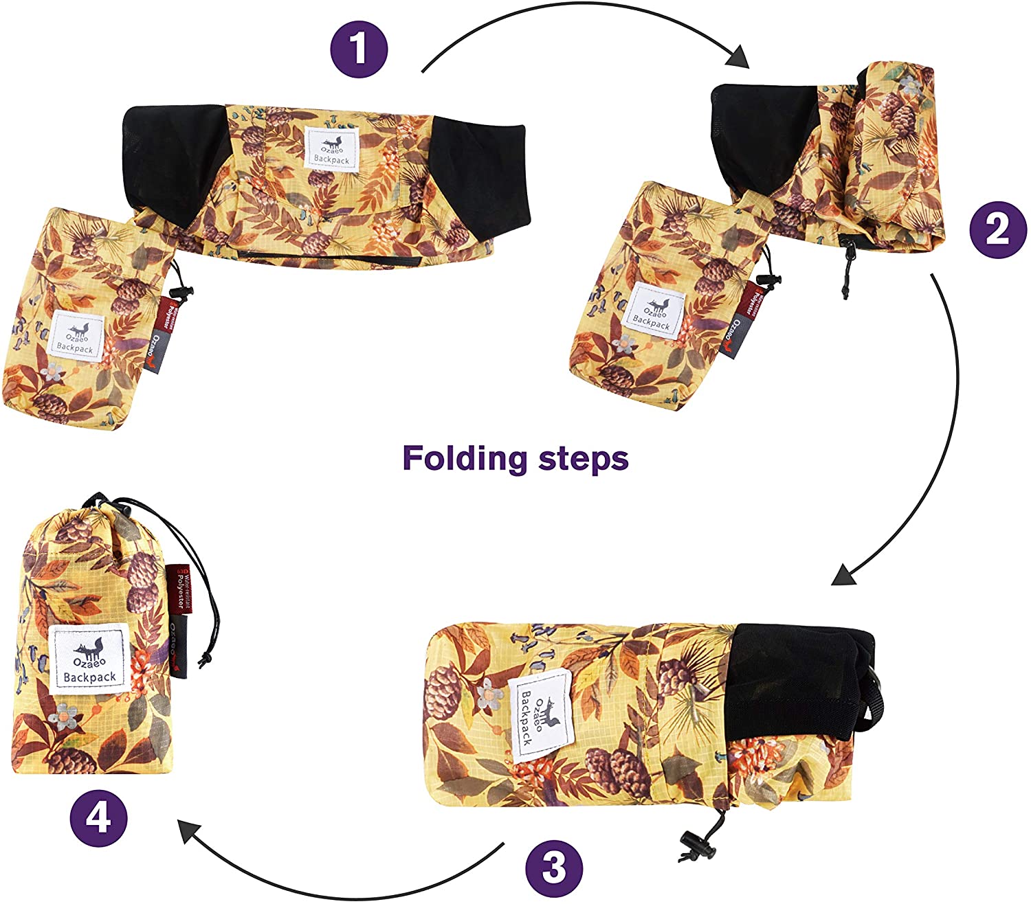 กระเป๋าเป้สะพายหลังที่มีน้ำหนั - Packable Daypack Foldable บทวิจารณ์และราคา