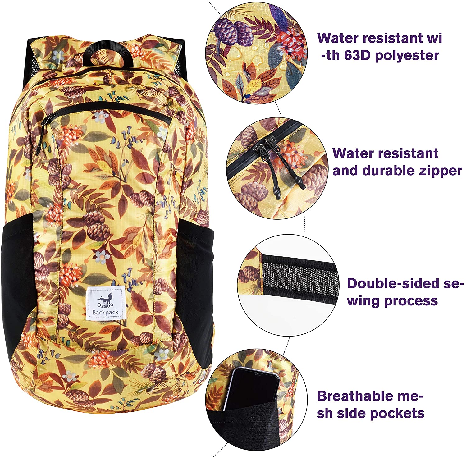 กระเป๋าเป้สะพายหลังที่มีน้ำหนั - Packable Daypack Foldable บทวิจารณ์และราคา