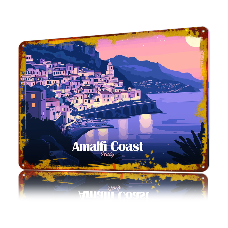 โปสเตอร์โลหะ 3 มิติ ลายชายฝั่ง - Travel Accessories Italy บทวิจารณ์และราคา
