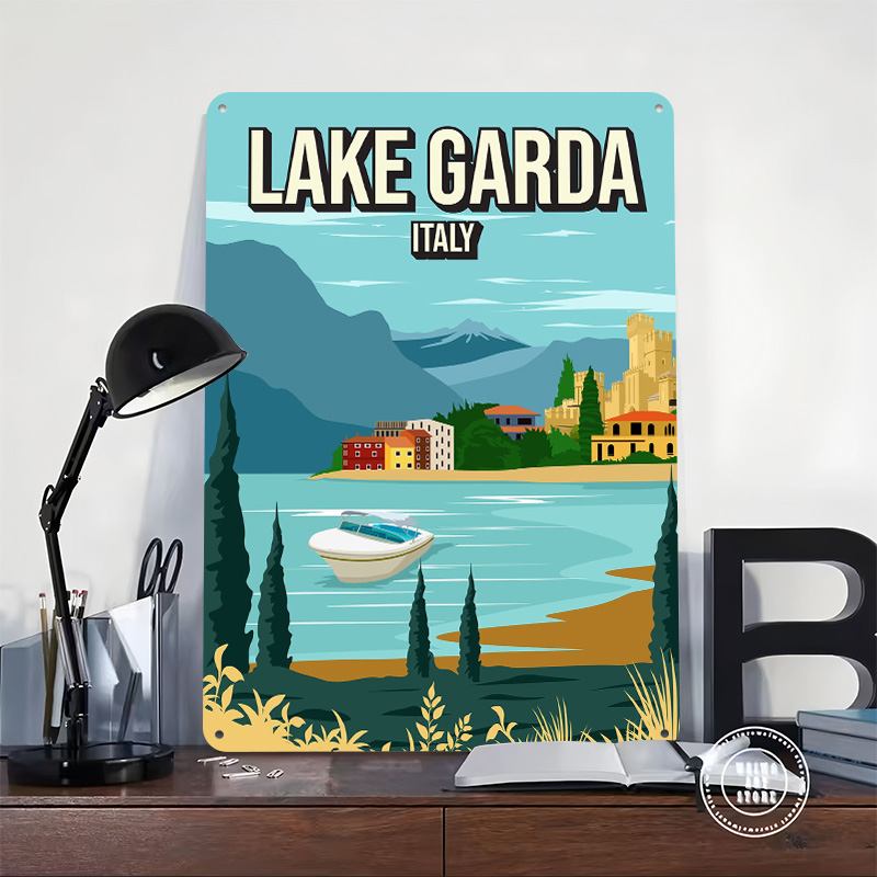 โปสเตอร์โลหะลายทะเลสาบการ์ดา อ - Travel Accessories Italy บทวิจารณ์และราคา
