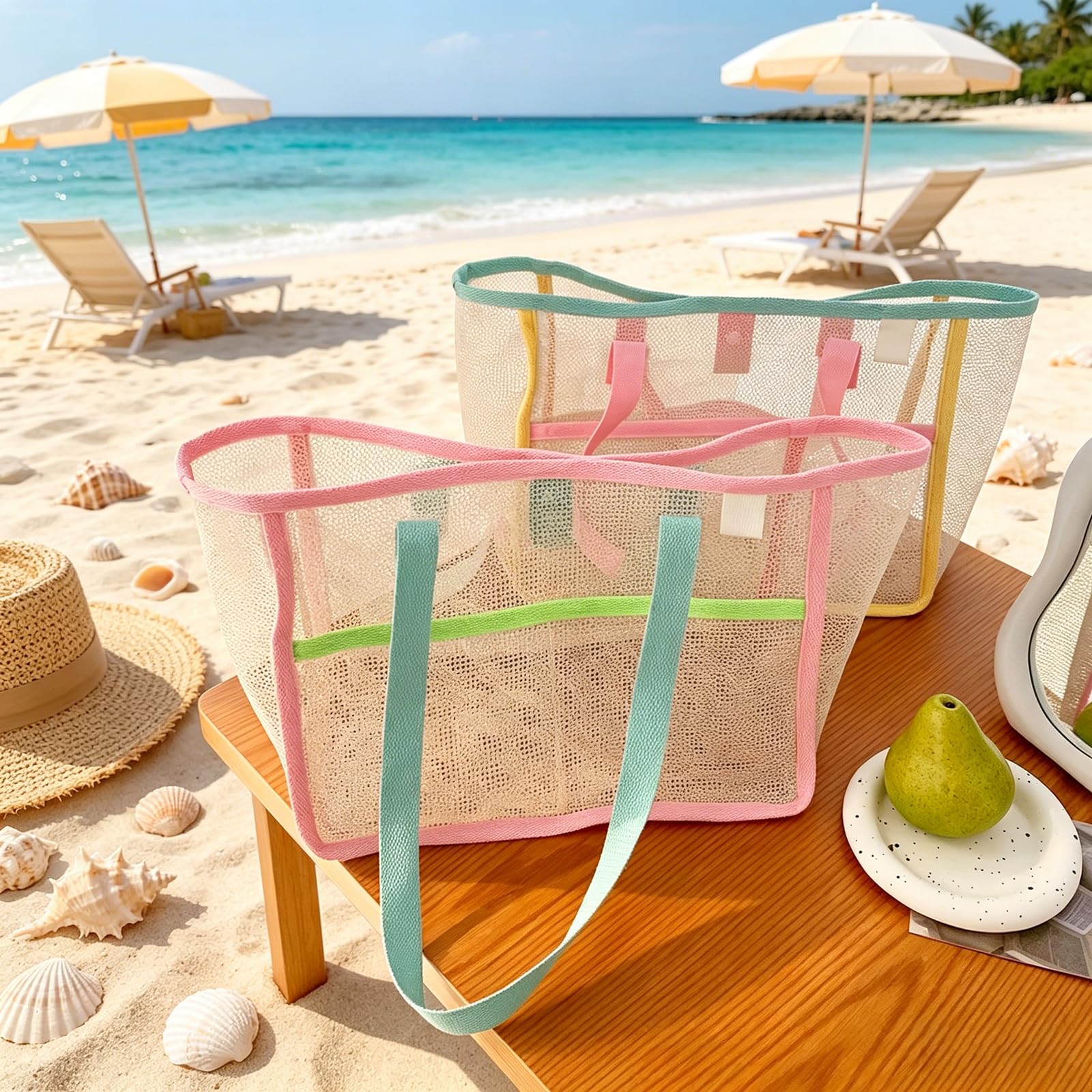 กระเป๋าชายหาดสำหรับผู้หญิง กระ - Travel Accessories Bag บทวิจารณ์และราคา