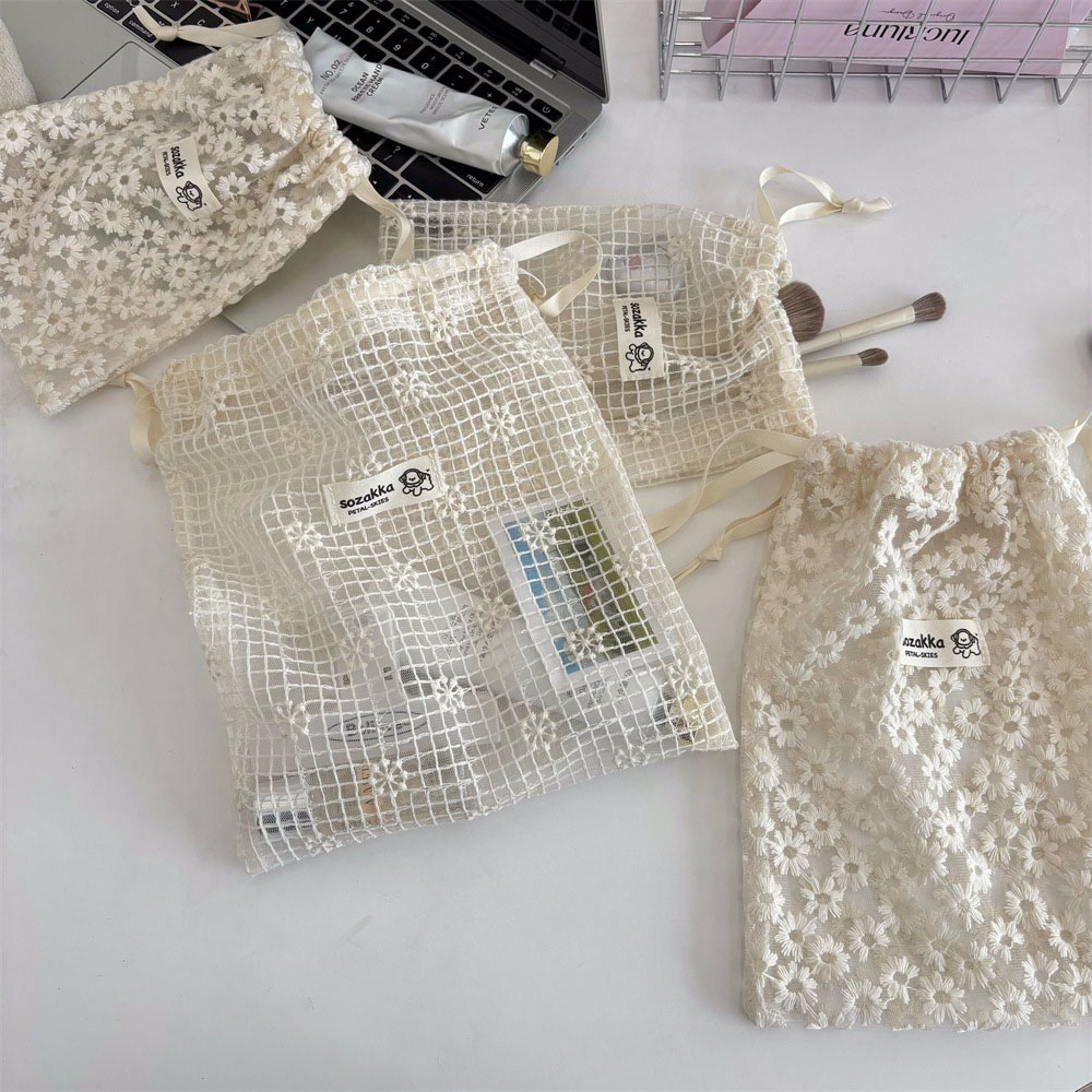 กระเป๋าเครื่องสำอางผ้าตาข่ายปั - Travel Accessories Bag บทวิจารณ์และราคา