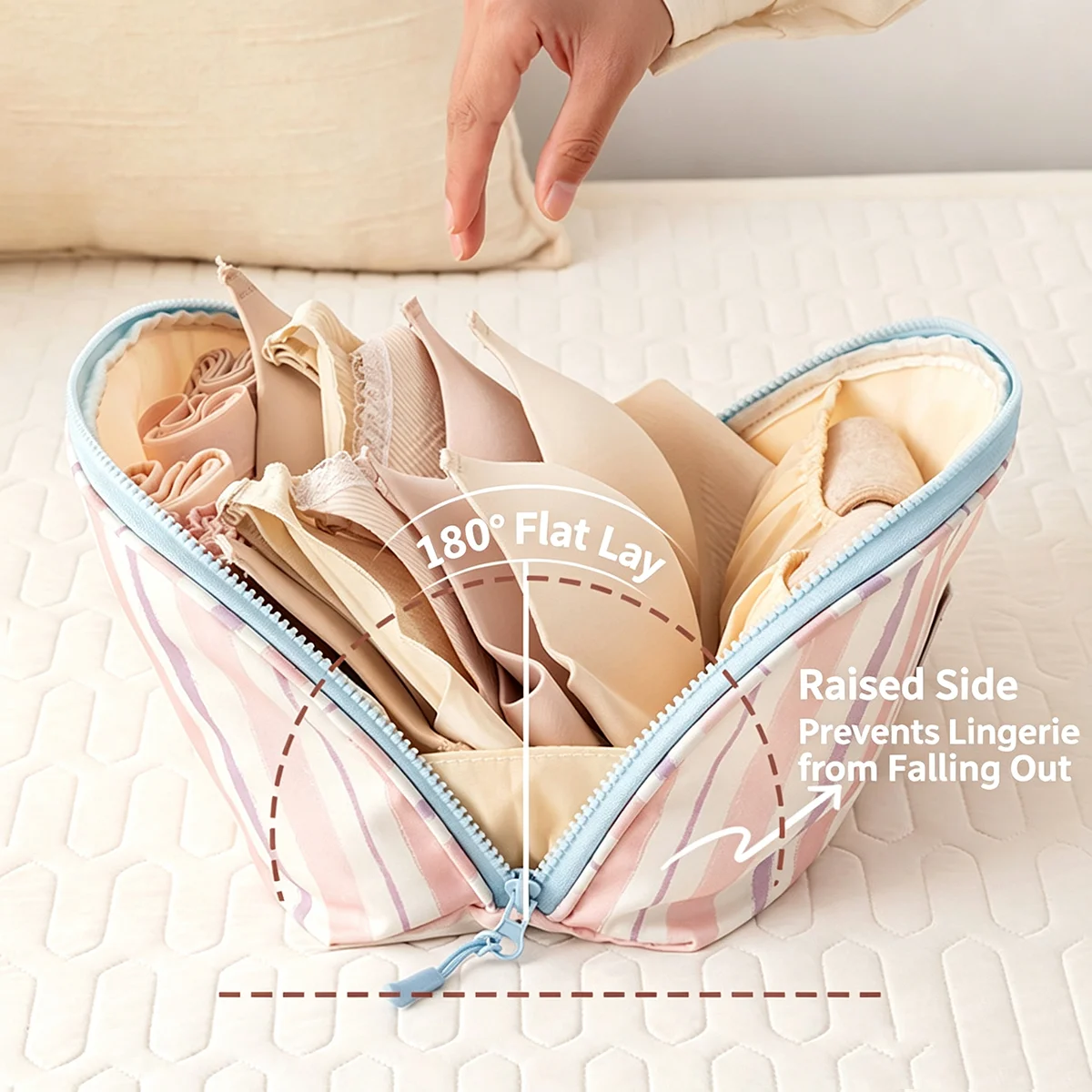 กระเป๋าเก็บชุดชั้นในแบบพกพาอเน - Travel Accessories Bag บทวิจารณ์และราคา