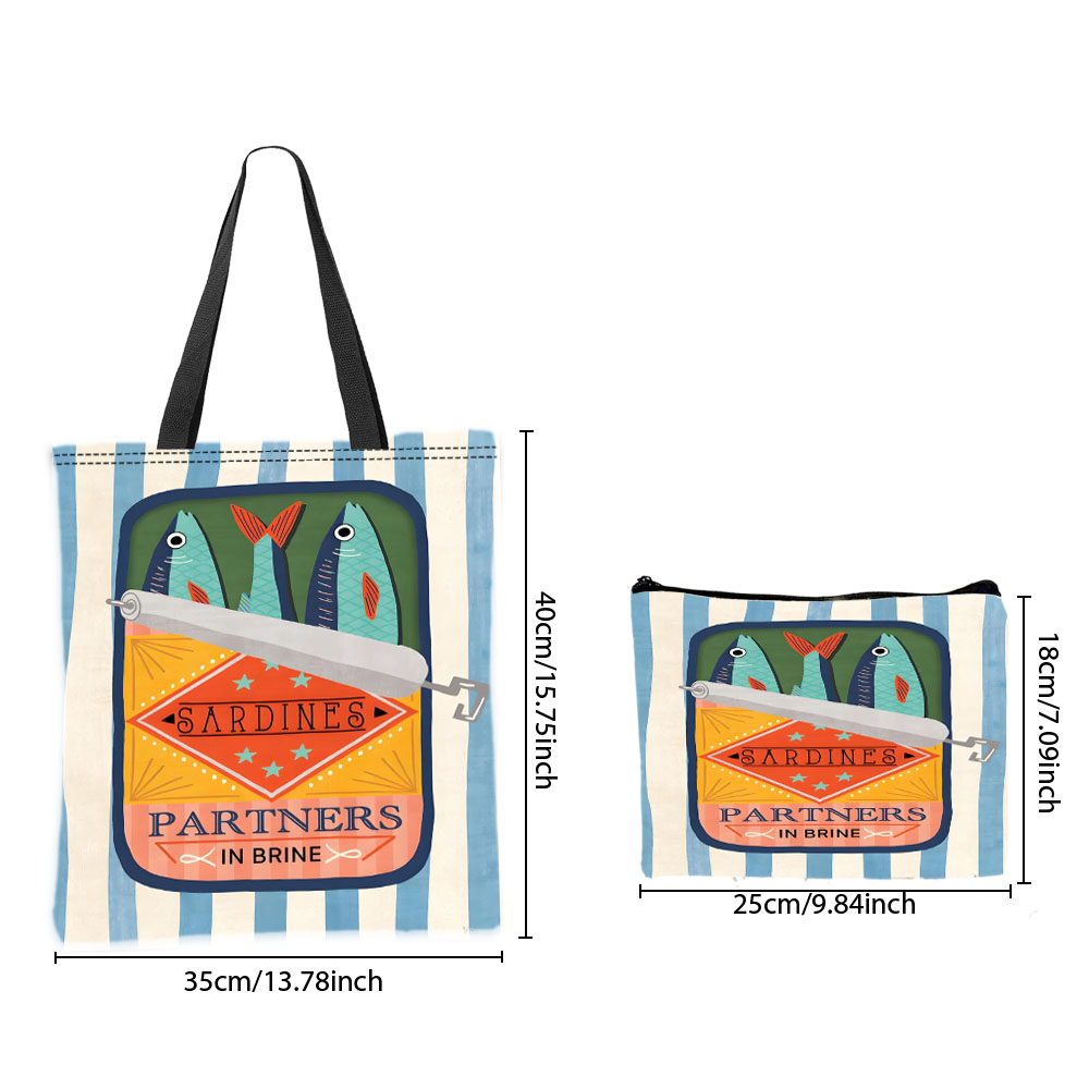 กระเป๋าถือลายกราฟิก Sardine Pa - Travel Accessories Bag บทวิจารณ์และราคา