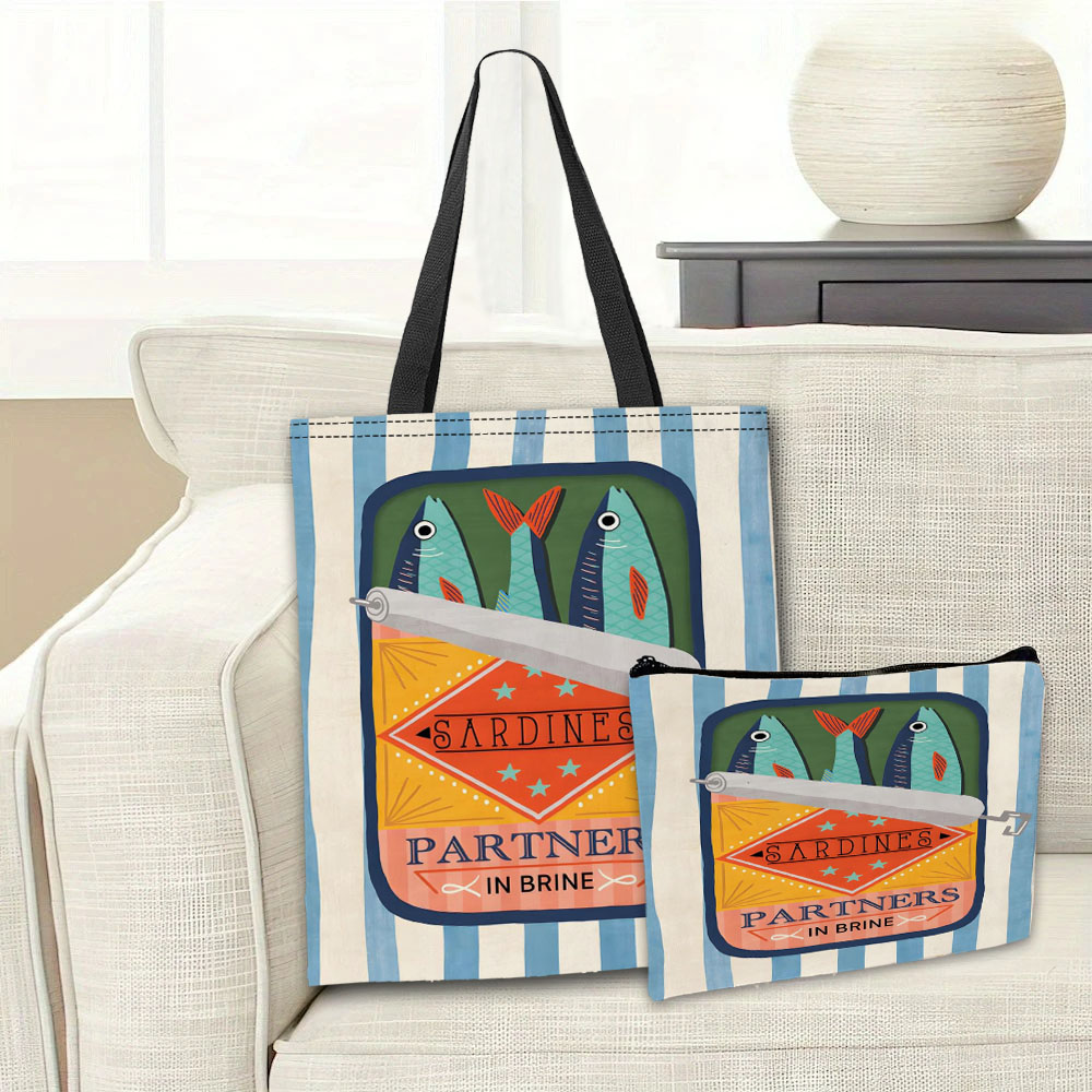 กระเป๋าถือลายกราฟิก Sardine Pa - Travel Accessories Bag บทวิจารณ์และราคา