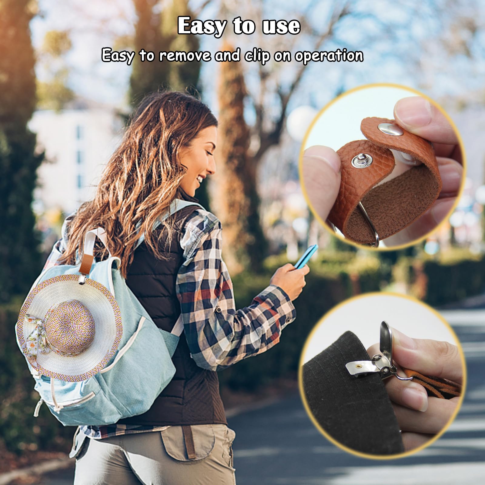 คลิปหนีบหมวกหนัง PU สำหรับเดิน - Travel Accessories Bag For Women บทวิจารณ์และราคา