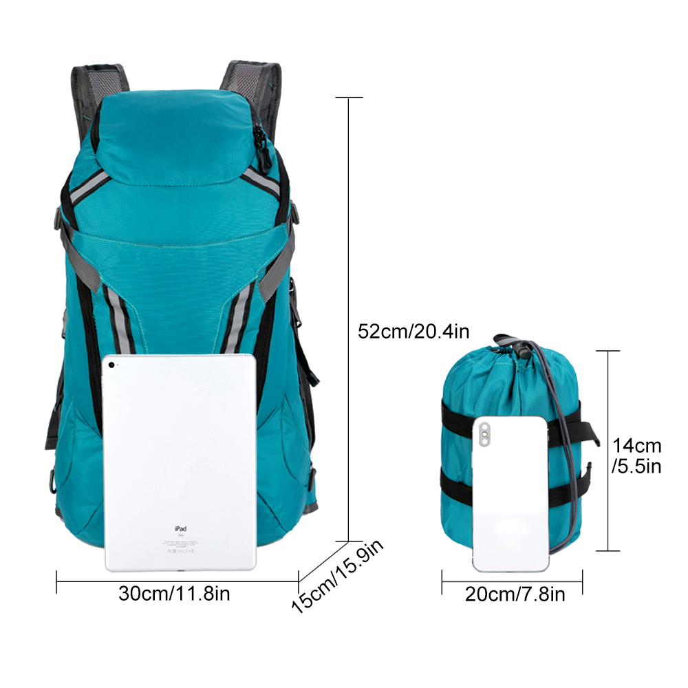 1 ชิ้นกระเป๋าเป้สะพายหลังเดินป - Packable Daypack Foldable บทวิจารณ์และราคา